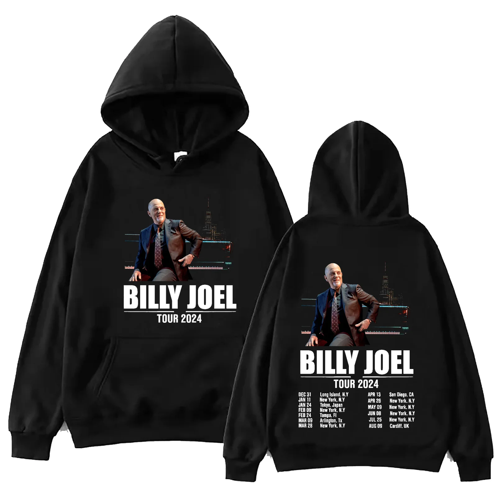 

Billy Joel Tour 2024 Hoodie Tops Long Sleeve Regular Sweatshirt Music Fans Gift Spring and Summer Casual Unisex