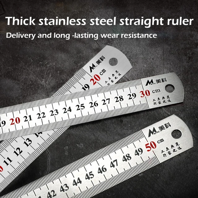 Stainless Steel Straightedge Ruler  Stainless Steel Measurement Tools -  150mm Ruler - Aliexpress