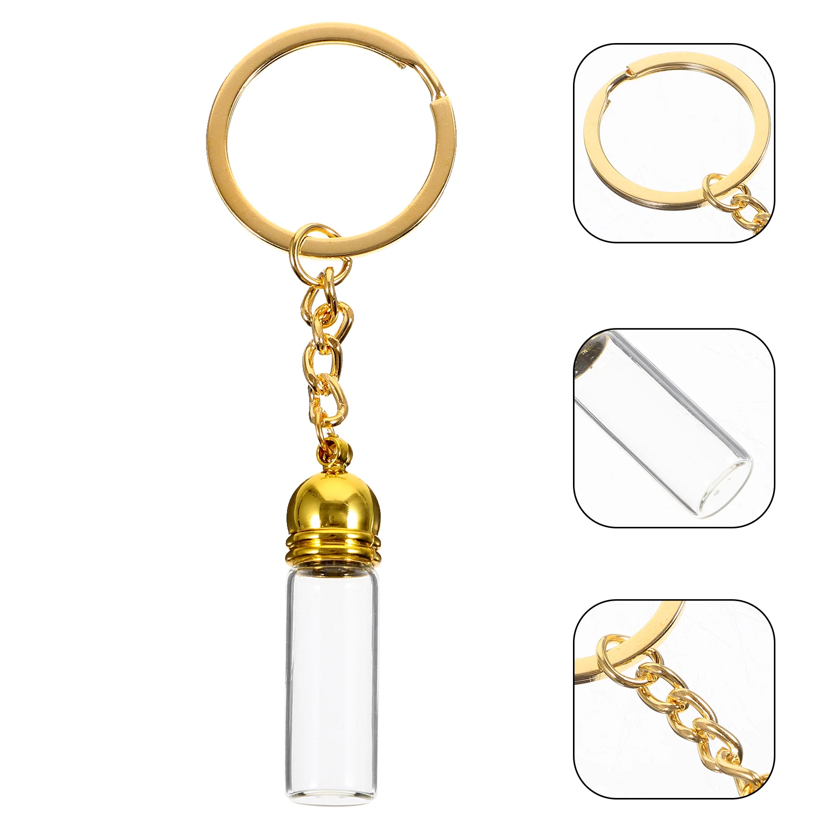 

Glass Bottle Pendant Small Bottles Lobster Clasp Multifunction Keychain Zinc Alloy