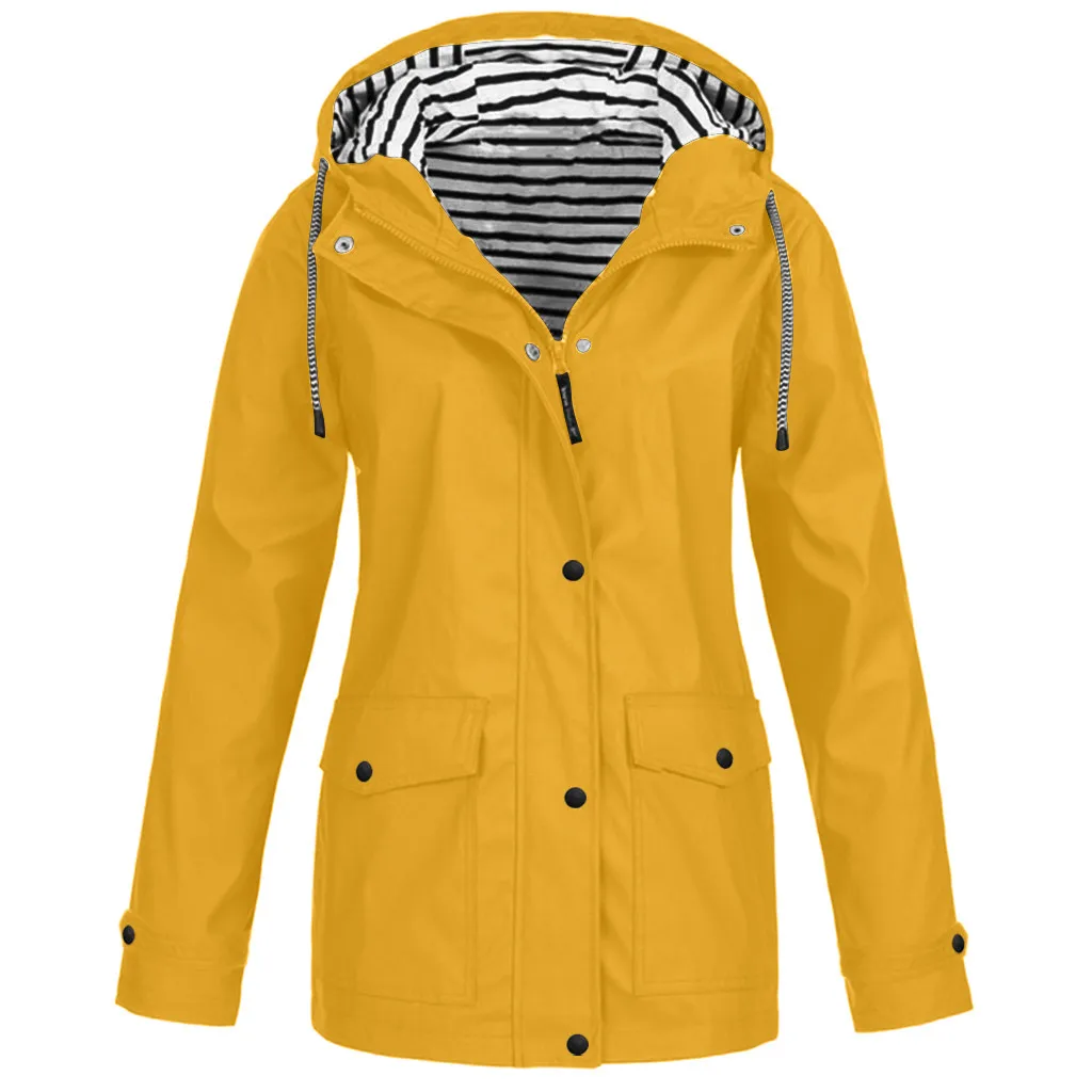 

Women's Jacket Autumn Winter New Product Charge Coat Outdoor Mountaineering Coat Mid length Women's Solid Simple Windbreaker