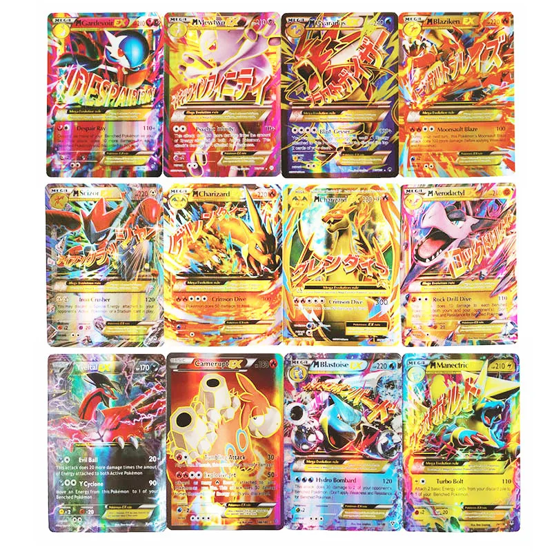 100pcs Pokemon Trading Cards Game Shiny Pokemon Cards Gx Mega Gmax Ex Charizard Blastoise Pikachu Collection Toy Kids Gift Card Games Aliexpress