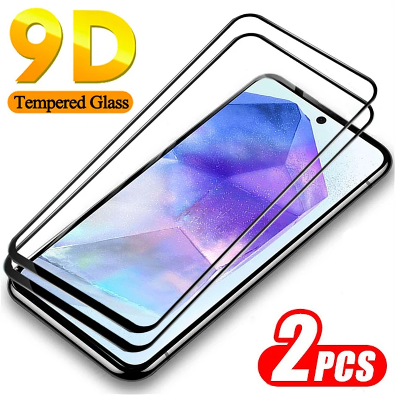 2 Pz/Lotto, Pellicola Vetro Per Samsung A55 A54 A53 A52S A51 Vetro Temperato Samsung A54 5G Glass A55 5G Screen Protector Samsung Galaxy A55 Vetro