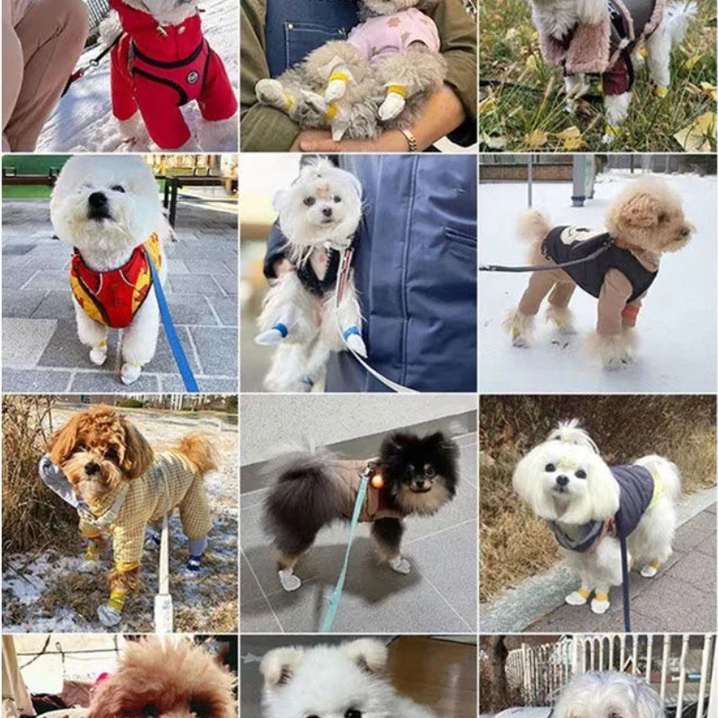 20PC Lot Pet Disposable Paw Shoes Waterproof Non-woven Fabric Dog Anti-Dirt Shoe Covers Outdoor Dog Walking Small Dog Socks