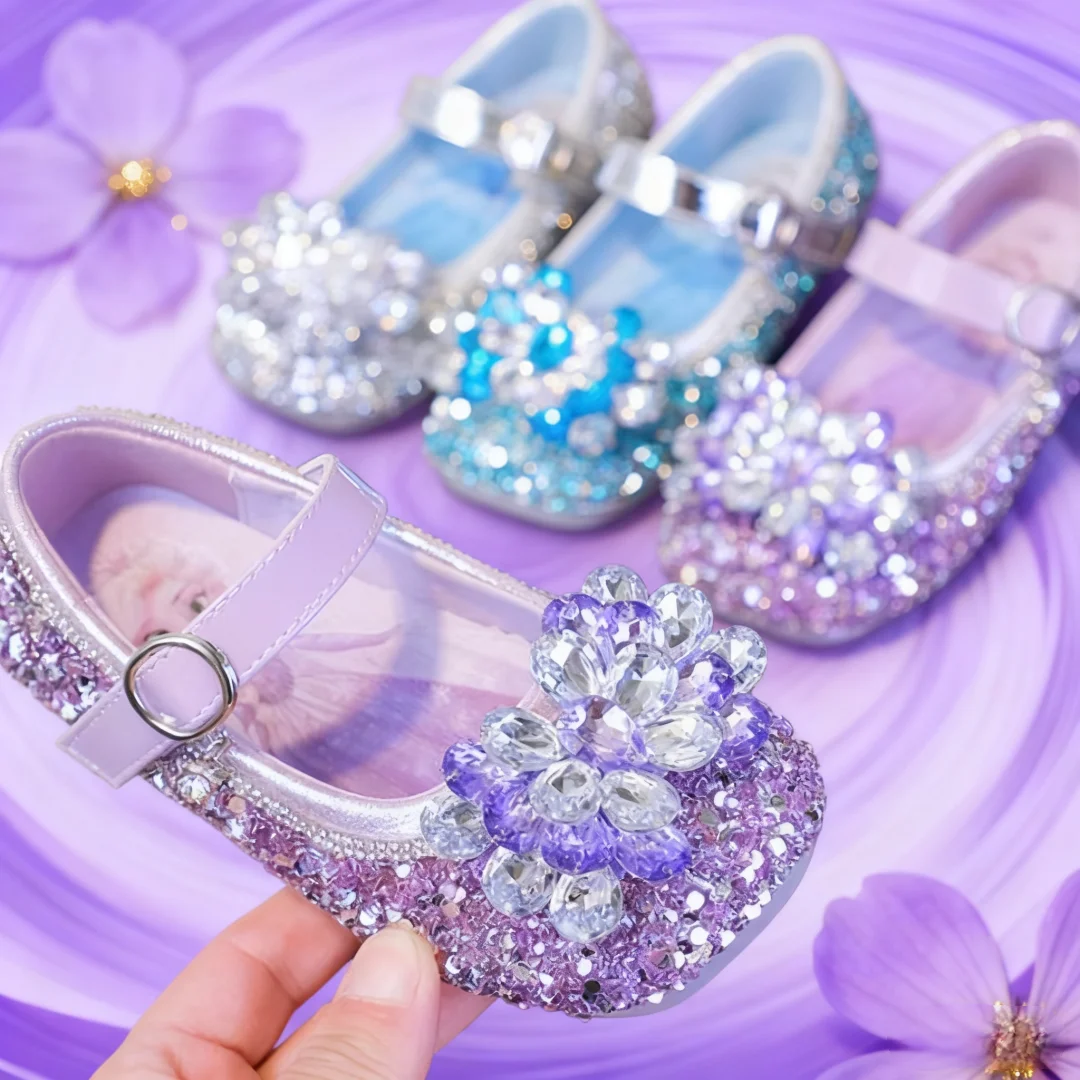 Chaussures Fille Pailletées Strass | Chaussures Princesse Élégantes