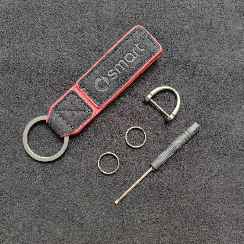 New Men Women Suede Leather Luxury Keyring Car Keychain for