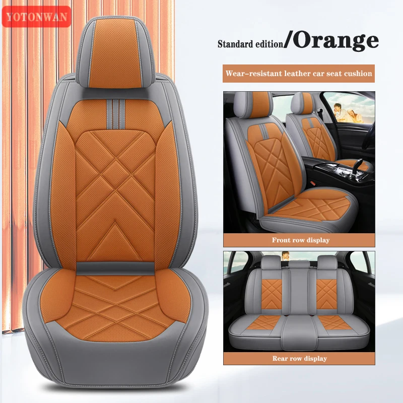 

YOTONWAN Leather Universal 5 Seats Car Seat Covers Full Coverage For Honda Civic Accord Honda CR-V Special Auto Accessories