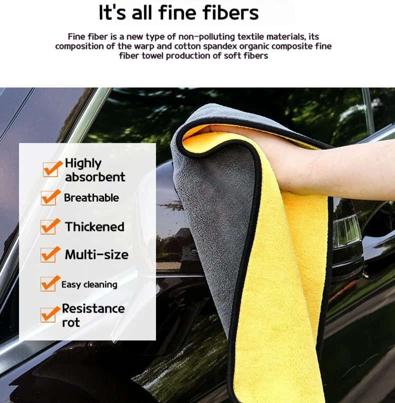5Pcs Microfiber Towel Car Microfiber Cloth Wash Towel Cleaning Cloth Absorbent Car Wash Drying Auto Detailing