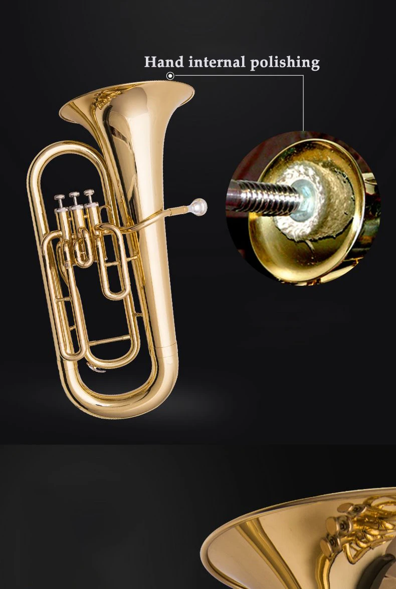 Japan Original 210 Brass Gold-plated Baritono B-flat Tenor Professional-grade Euphon 4-key Euphonium Instrument Trumpet Horn