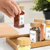 120ml 4oz Glass Spice Jars Transparent Perforated Seasoning Jar with Bamboo wood lid Kitchen Pepper Storage Container 1