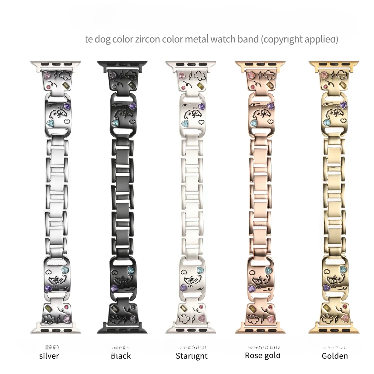 Bracelet de montre pour iWatch 42/44/45/46/49 mm 38/40/41 mm Bracelet de montre tendance en métal pour montres de la série Ultra2 Série 10/9/8/7/6/5/4/3/2/1_voghion.com