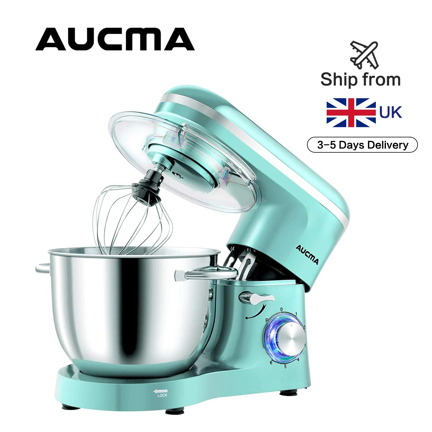 AucmaStandMixer62L660W6SpeedTiltHeadFoodMixerKitchen