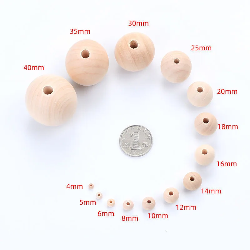

1-500pcs/Lot Natural Wooden Beads for Jewelry Making Accessories Round Loose Spacer Beads Wood Pearl Balls Charms DIY Bracelet