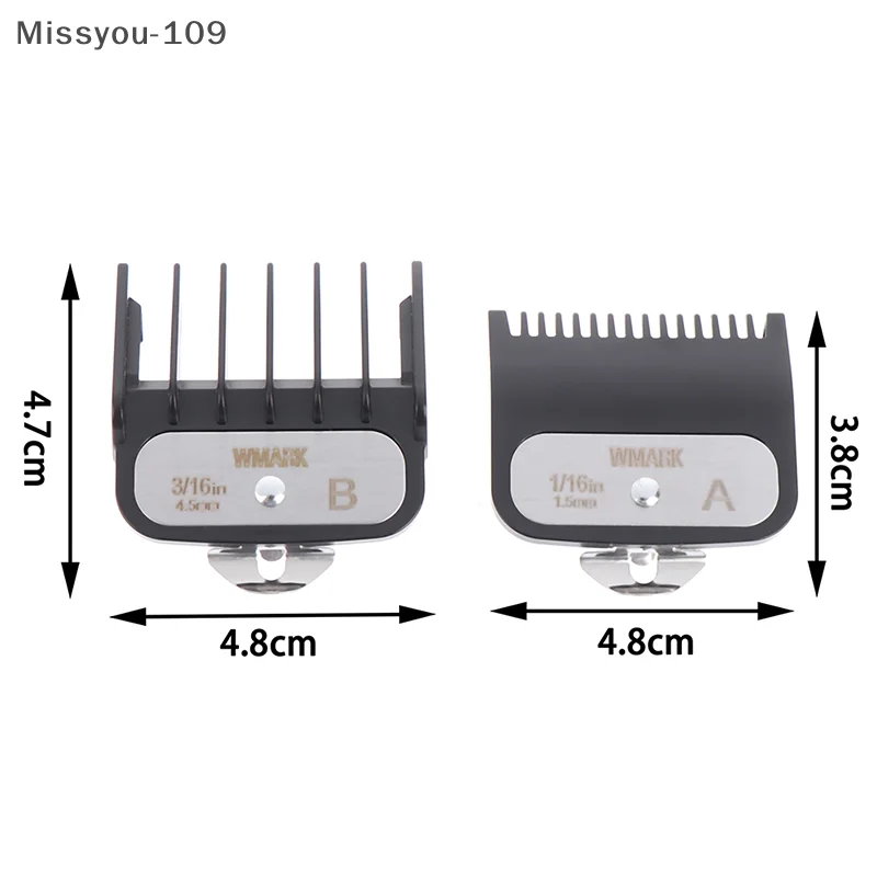 1.5MM+4.5MM 블랙 헤어 클리퍼 리미트 콤 커팅 가이드 교체 가능 유니버설