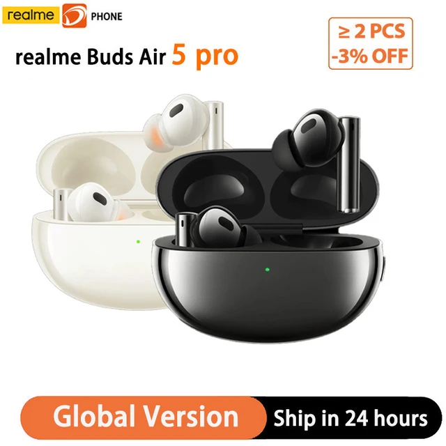 realme Buds Air 5 Pro Wireless Headphones, realBoost Dual Drivers, Up to 40  Hours of Playback, 50dB Active Noise Cancellation, 360° Spatial Audio  Effect - (Black) : Electronics 