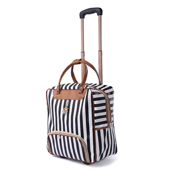 Borsa da Viaggio Elegante per Donne, Valigia Trolley su Ruote, Grande Capacità, Bagaglio da Viaggio Retrò per Ragazze