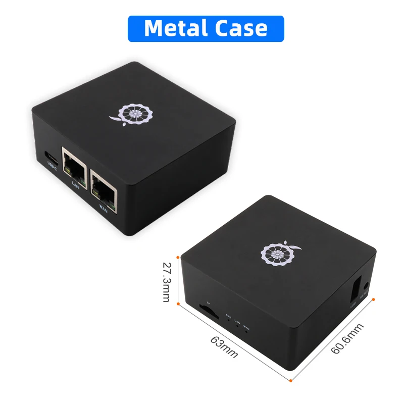 Laranja Pi-r1 Plus Lts Rockchip Rk3328 1gb Ram Executar Openwrt os Android Unbuntu Caixa de Metal Opcional Dual Gigabit Soft Router - Imagem 2