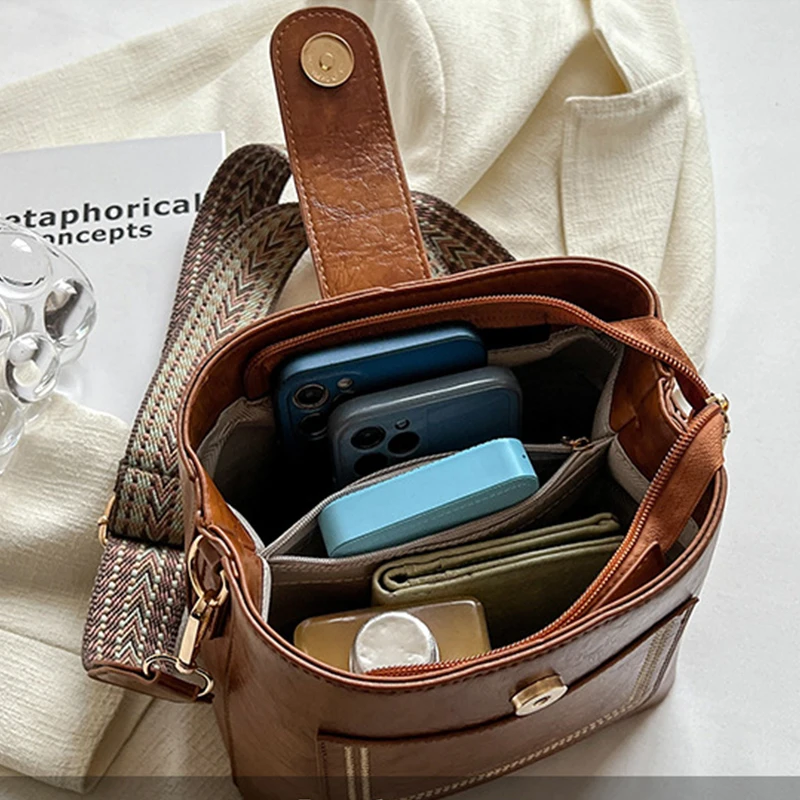 Fashion Large-capacity Bucket Crossbody Bags for Women New Casual