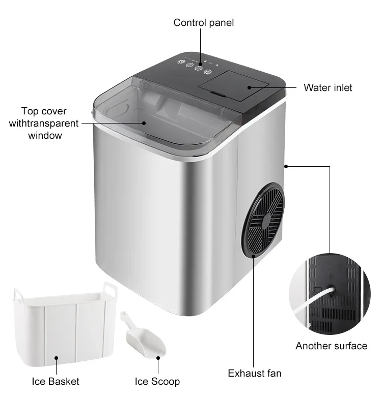 YYHC- NEW Ice Maker Ice Making Machine for Home Use with Factory Price Portable Countertop Maker Machine