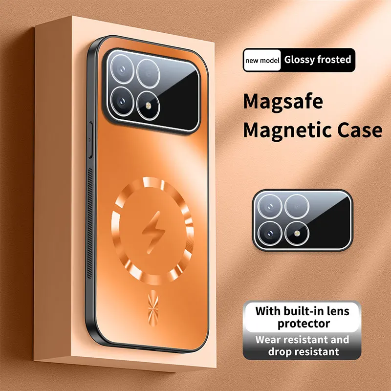 Magnetic Camera Lens Protection Case with Magsafe Compatibility & Matte Frosted Back Cover