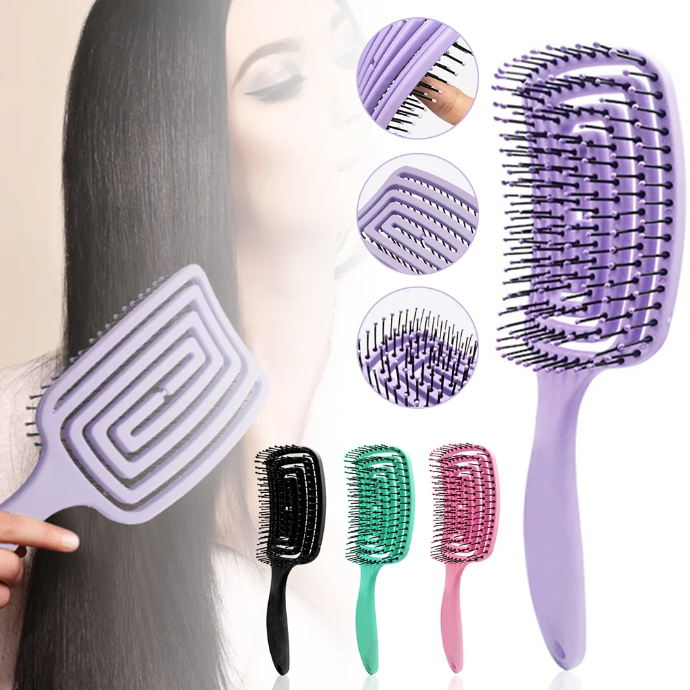 Hair Brush Comb Girls Hair Scalp Massage Comb Hairbrush Bristle Nylon Women Wet Curly Detangle Hair Brush for Salon Hairdressing Styling Tools