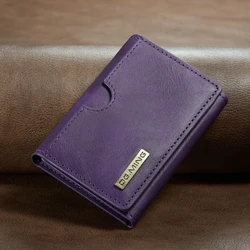 Compact Anti - Theft Leather Wallet with Coin and Card Holder - Wallet (Purple M6)