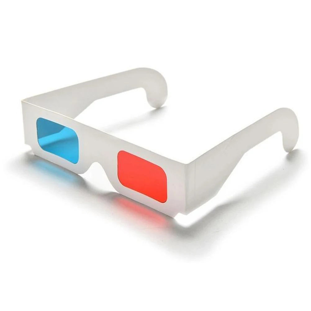 10 pcs 3D Style Glasses 3D Movie Glasses Viewing Red and Blue