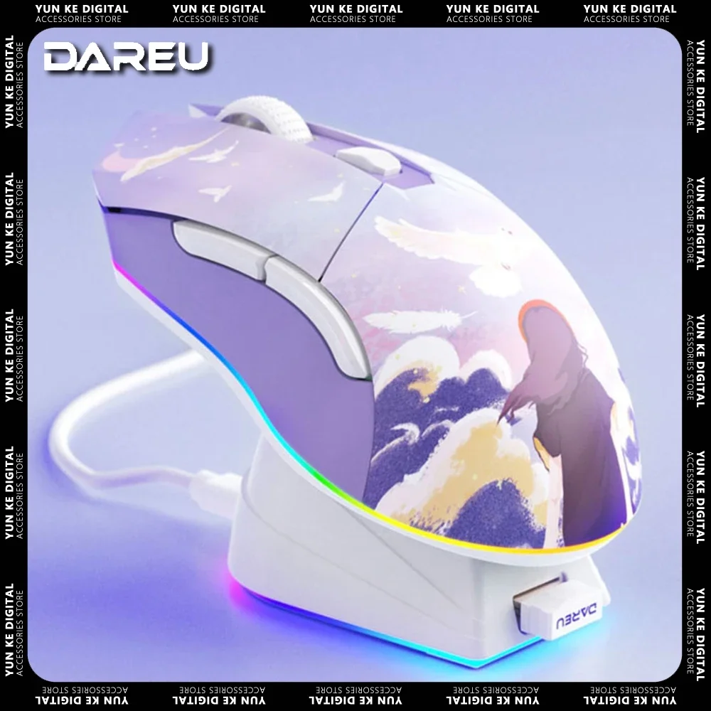 

Мышь Dareu Em901 Беспроводная с RGB-подсветкой, 2,4 ГГц