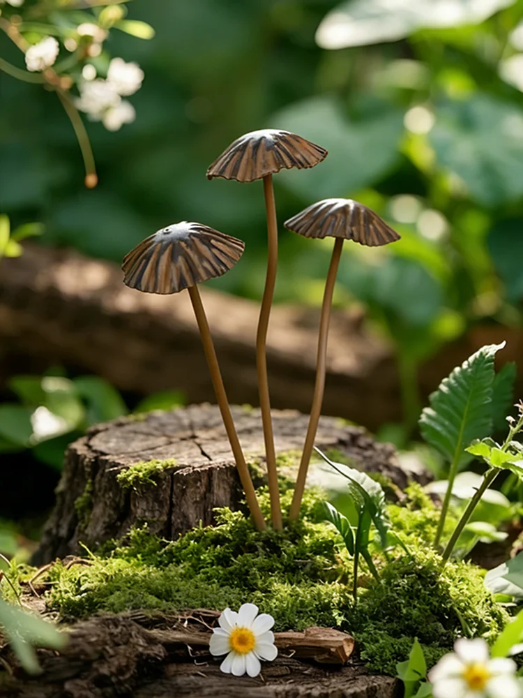 1/5/6/8/10 Stück: Retro-Pilz-Gartenstecker aus Metall, perfekt für die Frühlingsdekoration im Freien und als lustige Dekoration für Ihren Garten – Detail 7