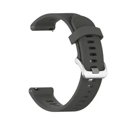 Official Button Silicone Sports Watch Band - Enhanced Strap - 20mm Universal (Gray)