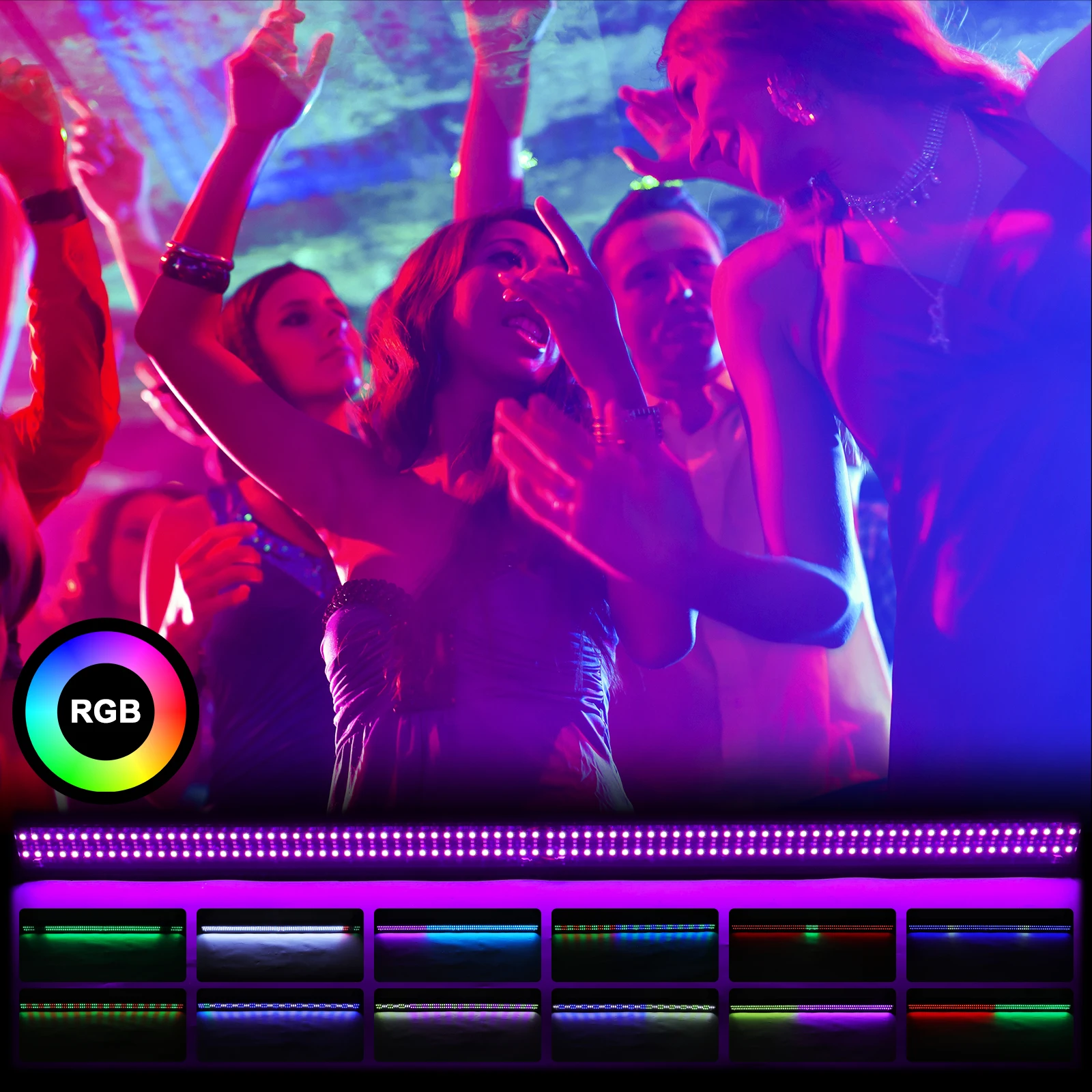 RGB LED Wall Washer Lights 4PCS Bar Stage Effect Lighting Projector for Nightclub Wedding Party Liveshow Club KTV Show