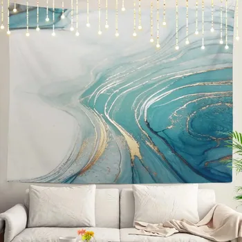 สีเขียวสีดำหินอ่อนพรม,ธรรมชาติหรูหราสวยวนวนอาเกตศิลปะบนกำแพงแขวนตกแต่งห้องนอนห้องนอนห้องนั่งเล่น 1