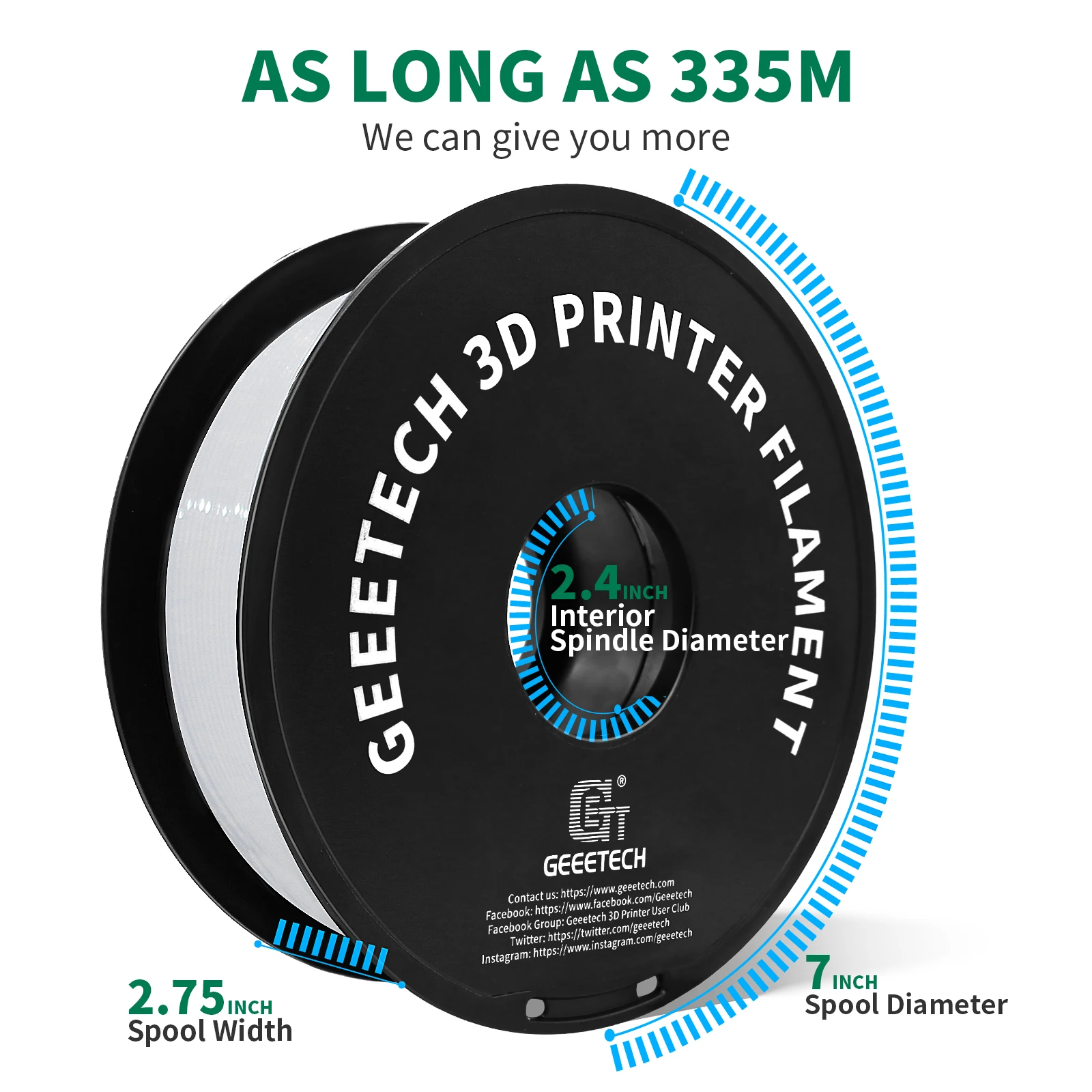 Geeetech Petg 1kg 1.75 mm Filamento 3d Impressão Fio de Embalagem a Vácuo Armazéns Locais Plástico Colorido para a Maioria da Impressora Fdm 3d - Imagem 3