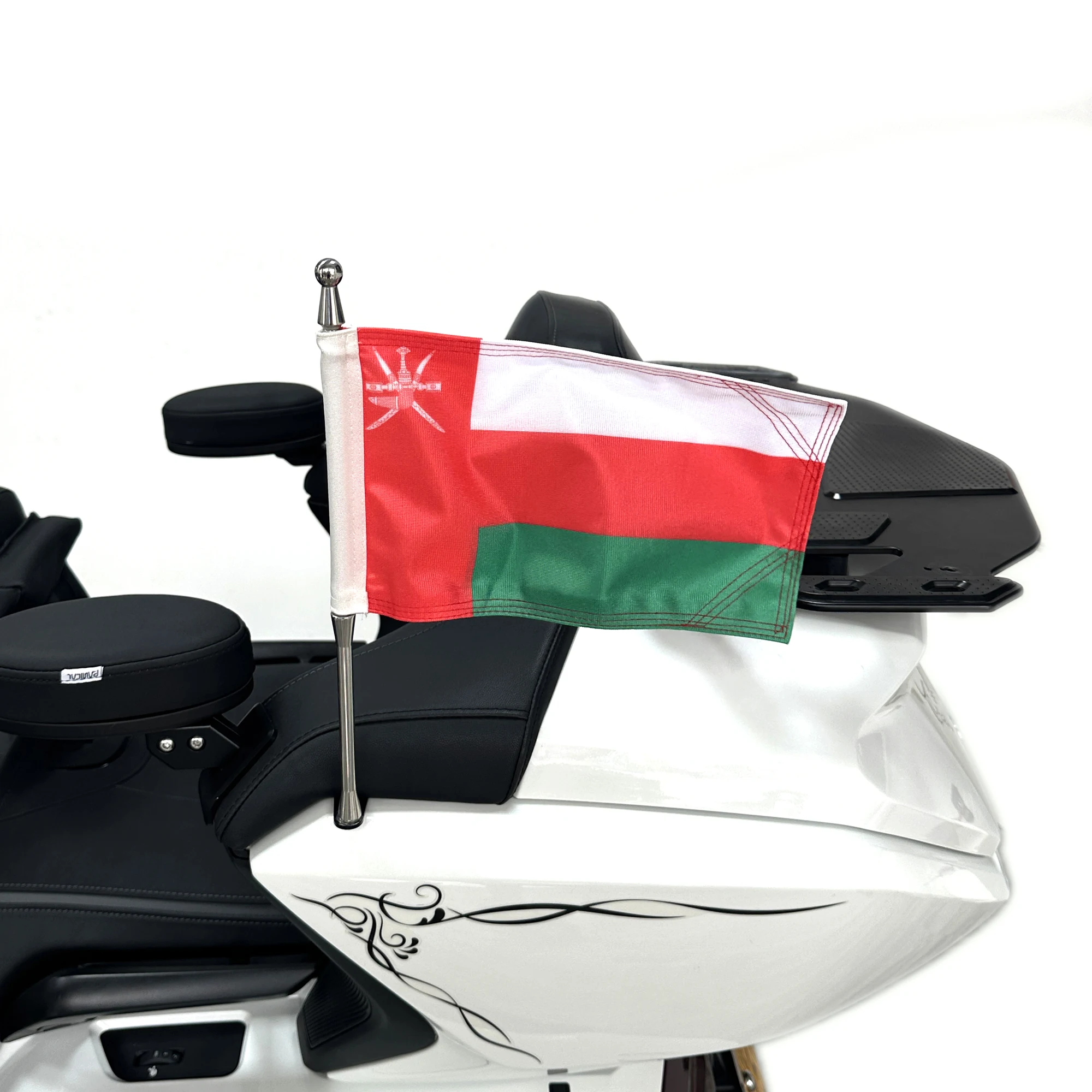 Panical Oman Flag Pole Passeggero Posteriore Tronco Bandiera Set Kit Asta Portabandiera Per Honda Gold Wing Tour Gl1800 2018-2024