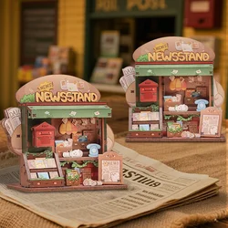CUTEBEE Miniature Store DIY Dollhouse Kit - 3D Wooden Puzzle Toy (Newsstand)