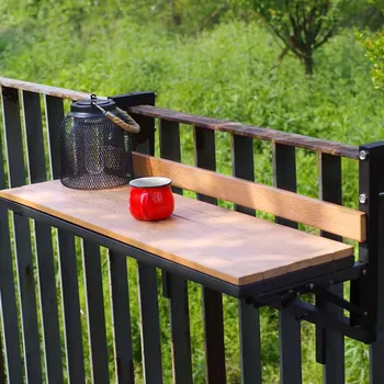 Tavoli da esterno in legno Tavolino pieghevole portatile da giardino Semplice e moderno scrivania da studio rimovibile Tavolo da pranzo da esterno per balcone