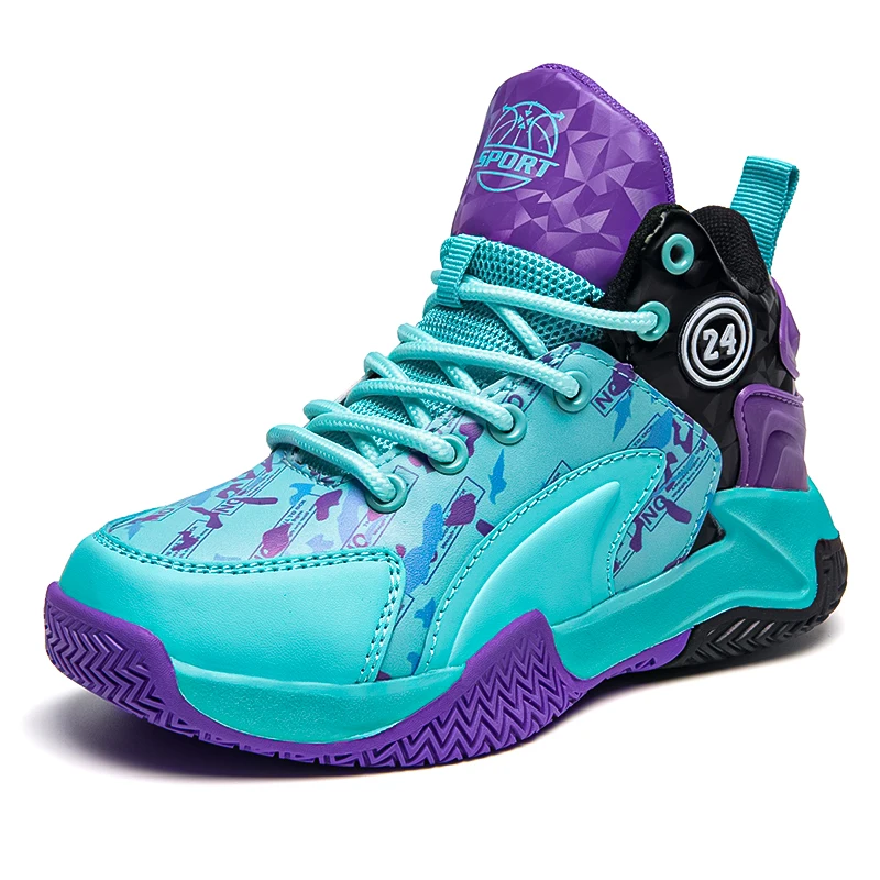 Zapatillas de baloncesto antideslizantes para ni?�os y ni?�as, zapatos de suela gruesa para 