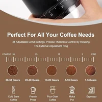 2024 New Portable Electric Coffee Grinder 38 Gears Adjustment Ceramic Filter Long Battery Life One-Button Start Bean Grinder 2
