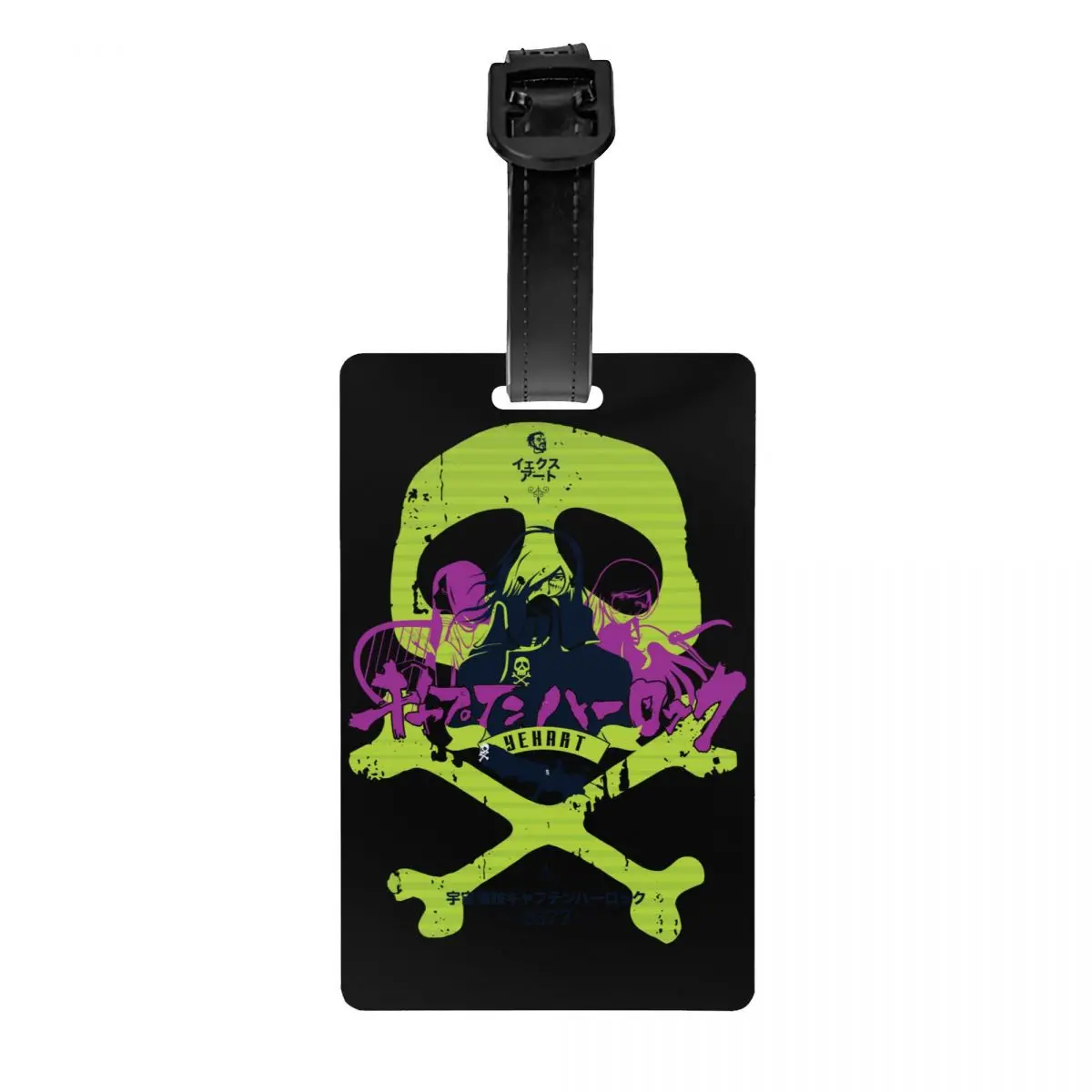 

Винтажная бирка для багажа на заказ с изображением пиратского капитана харлока, защитные этикетки для багажа с Аниме Манга, бирки для багажа, этикетки для дорожных сумок, чемоданов