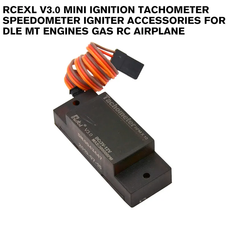 Rcexl V3.0 Mini Ignition Tachometer Speedometer Igniter Accessories for DLE MT Engines Gas RC Airplane