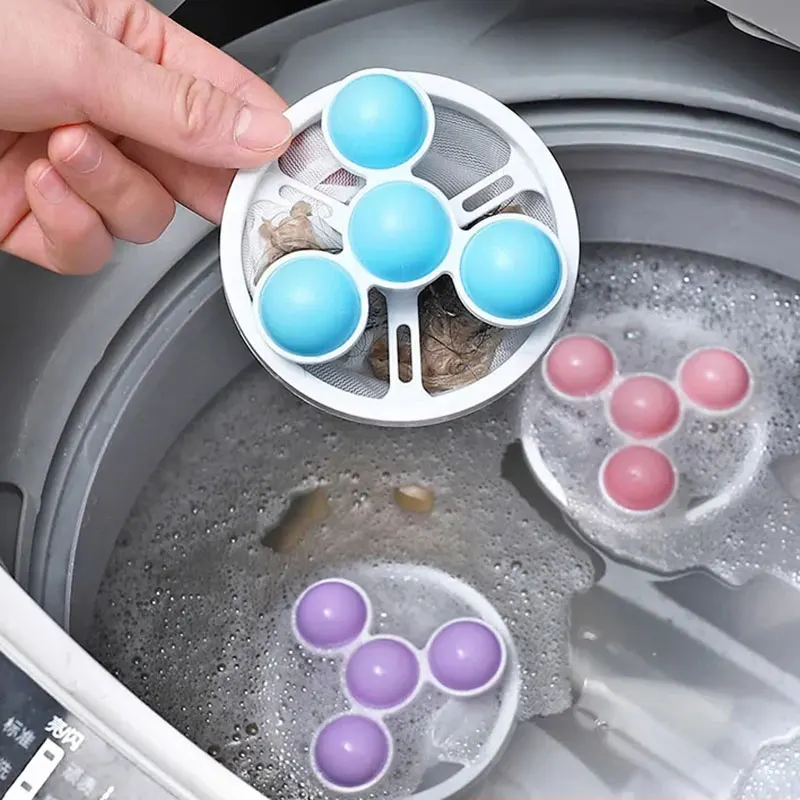 Reusable Washing Machine Filter Bag Floating Lint Hair Catcher Pet Hair Removel Dirt Collection Mesh Laundry Ball Cleaning Tools