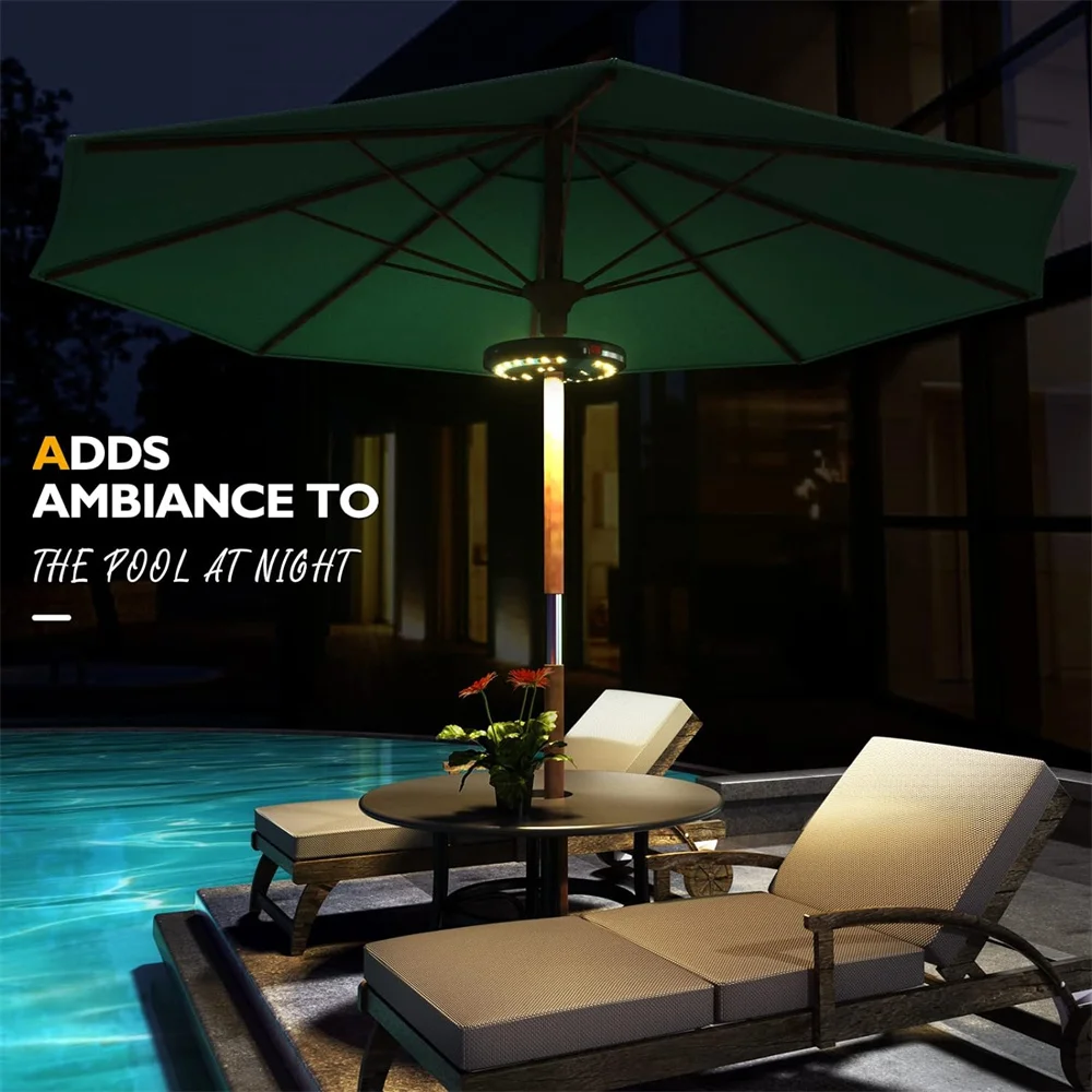 patio umbrella lights 28LED Patio Umbrella Light Outdoor 3 Mode Camping Light Night Tent Patio Garden Emergency With Auto-Adjustable Clamp