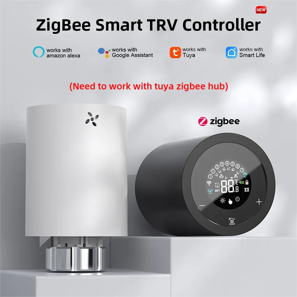Tuya Zigbee Smart TRV Thermostat Actuator Radiator Valve Programmable ...