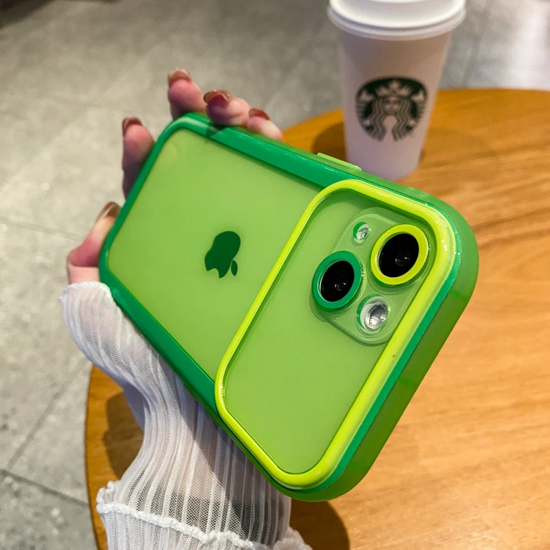 Флуоресцентный силиконовый чехол INS для iPhone 13 11 Pro Max XS XR Xsmax защита камеры
