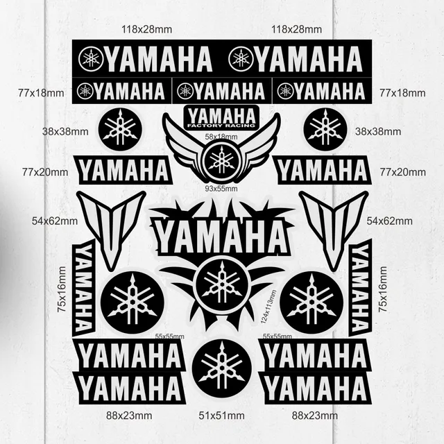 Reflective Yamaha Stickers Logo Motorcycle Tank Decal Set Yzf R1 Nmax  Tracer Fz6 Raptor R15 Wr450f Mt 125 07