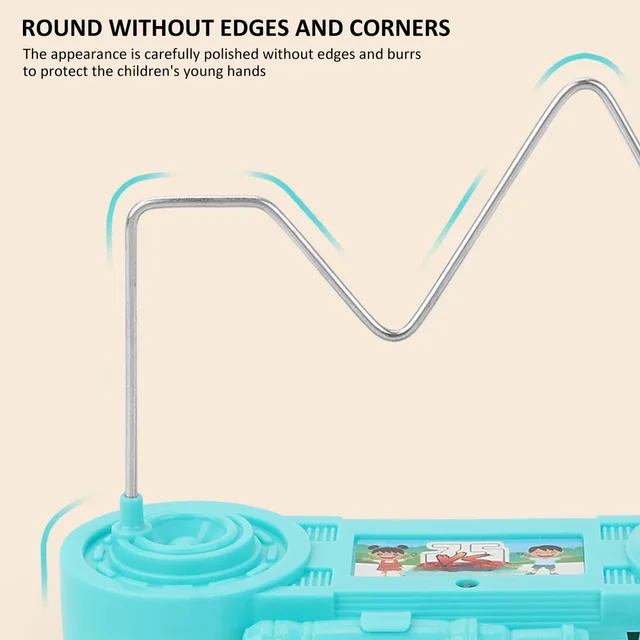 Electric Shock Bump Maze Toy Classic Electric Touch Maze Game Toy with Light Sound Kids Adult Party Funny Game Educational Toy 4