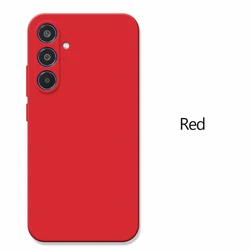 Matte Shockproof Liquid Silicone TPU Case - Universal Samsung Galaxy Cover for Samsung A06 (Red)