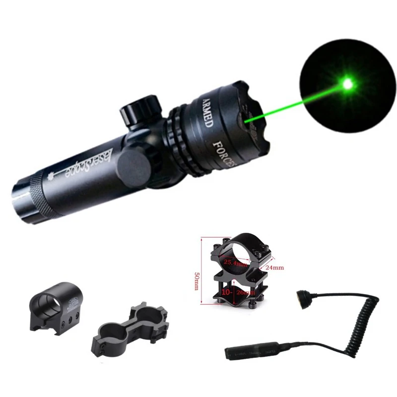

Green Laser Sight Powerful Tactical Outdoor Sight Adjustable Rifle Sight with Rails Pikani Hunting Laser Pointer High Power
