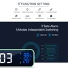 Music LED Digital Alarm Clock Voice Control Temperature Humidity Display Desktop Clocks Home Table Decoration Built-in 1200mAh 2