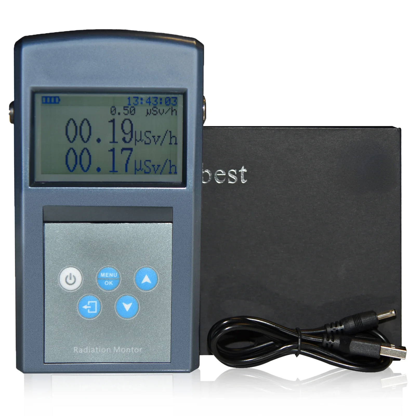 Digital Nuclear Radiation Detector Marble-Tile X-&gamma; Radiation Hard Beta Monitor Personal Dosimeter Geiger Counter Personal Alarm