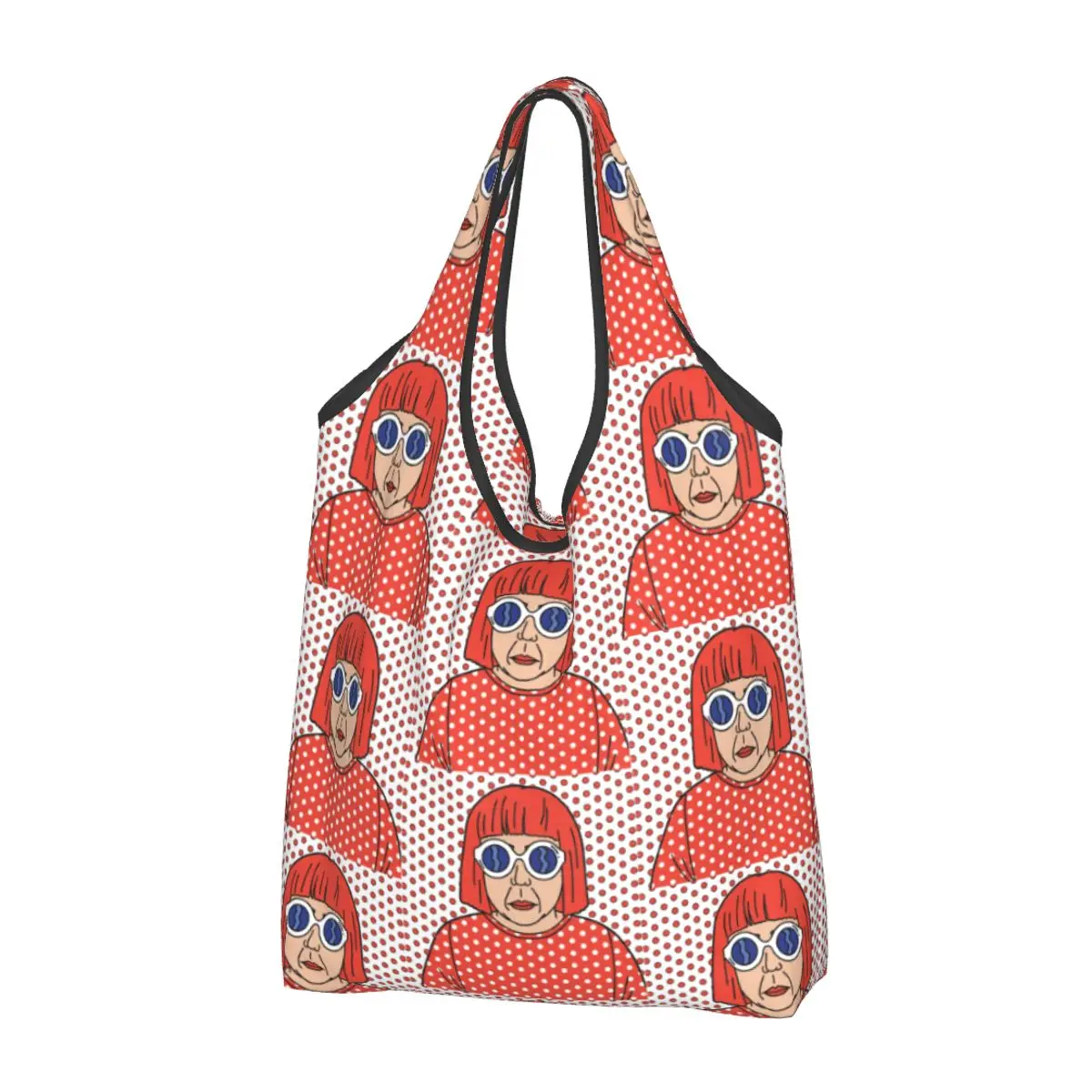 

Yayoi Kusama Beautiful Groceries Shopping Bags Custom Shopper Tote Shoulder Bag Big Capacity Portable Abstract Art Dots Handbag